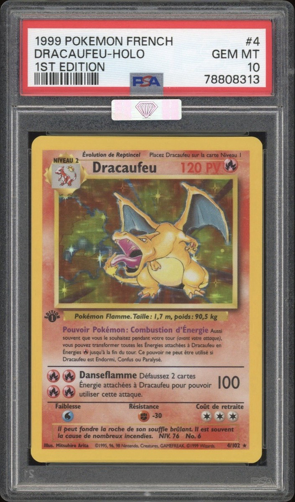 Dracaufeu Base Set 1ère Édition – Holo (1999) 